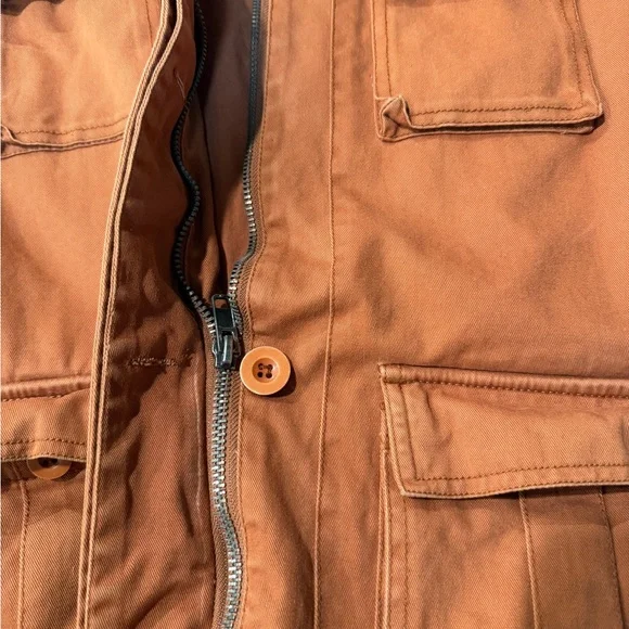 RVCA Women's Orange Military like Jacket. Pre-Loved. - Picture 8 of 10